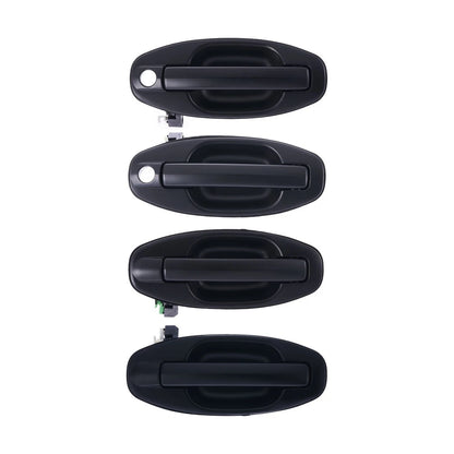 Set of 4 Outer Door Handles for Hyundai Santa Fe (2000–2005) Black