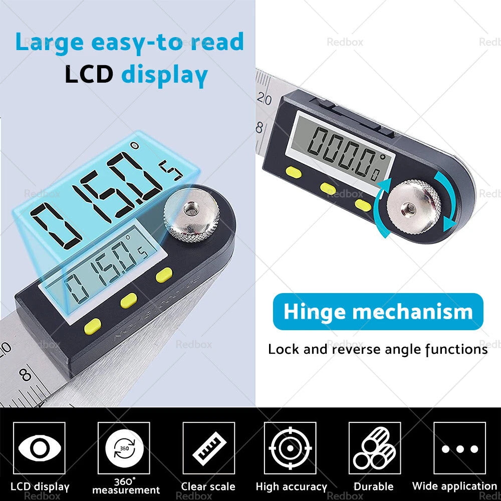 360° Digital Angle Finder Protractor for Goniometer Ruler (2020-2023)