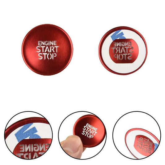 Button Decoration / 1 x Aluminum Alloy Button Engine Red Replacement for Auto