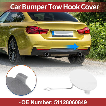 Rear Car Bumper Tow Hook Cover for BMW 428i (2014–2016) No. 51128060849 White