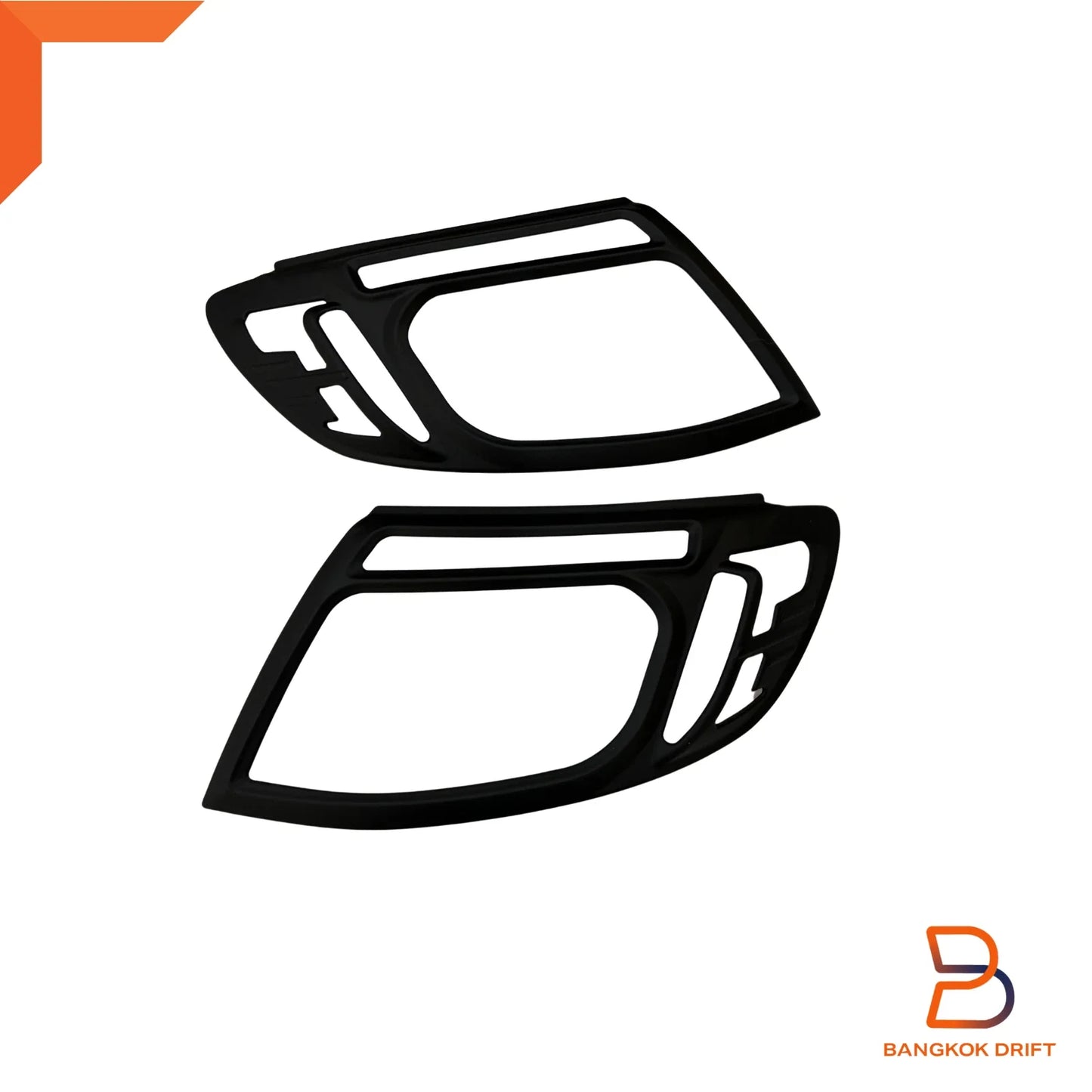 Matte Black Headlight Lamp Cover Trim for Ford Ranger UTE (2012-2015)