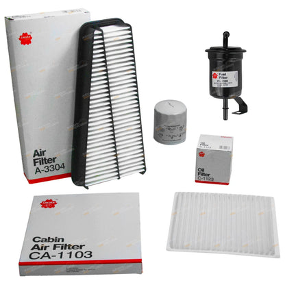 Air Oil Fuel & Cabin Filter Service Kit for Toyota Prado (2003–2009)