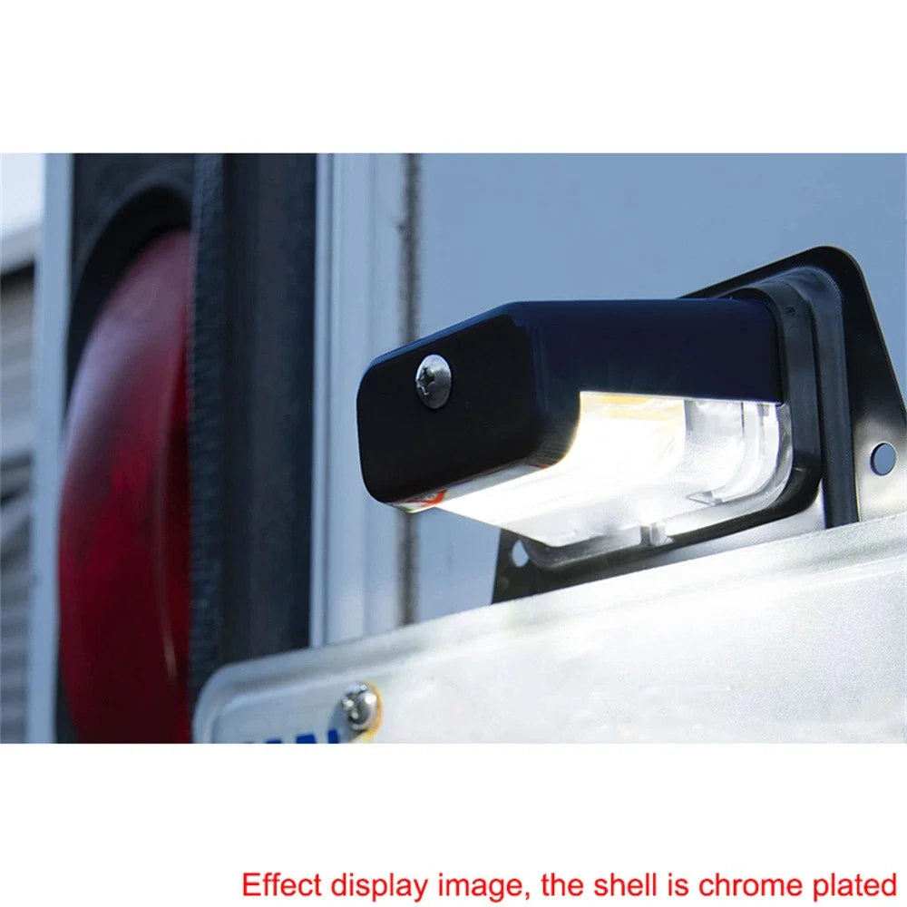 12V LED License Plate Light for ATV UTV Trailer - Chrome Waterproof (N/A)