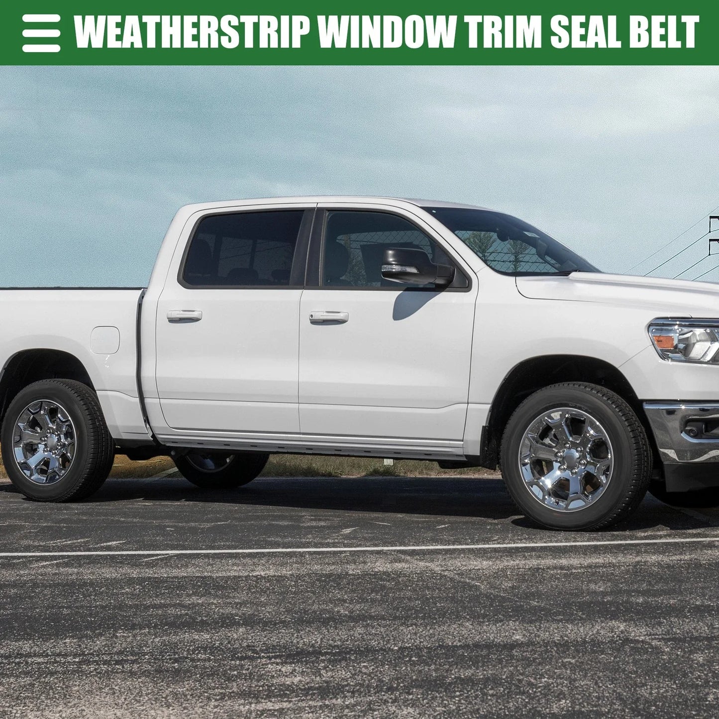 Front Right Door Window Belt Weatherstrip for Dodge Ram 1500 (2009-2010)