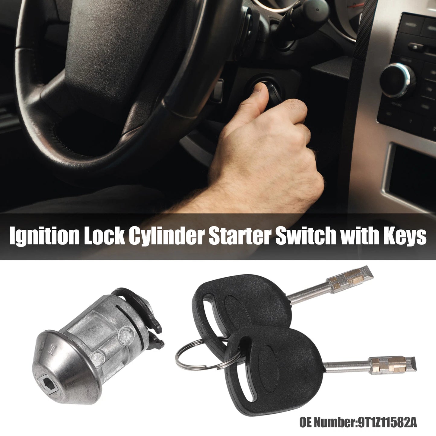Ignition Lock Cylinder with Keys No. 9T1Z11582A for Ford Transit Connect (2002–2013)