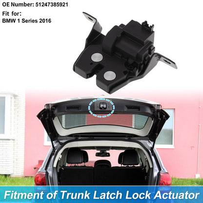 Rear Trunk Latch Lock Actuator for BMW 1 Series (2016) 51247385921 Black