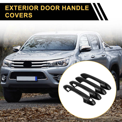 Set of 4 Exterior Door Handle Covers for Toyota Tacoma (2016–2023) Black