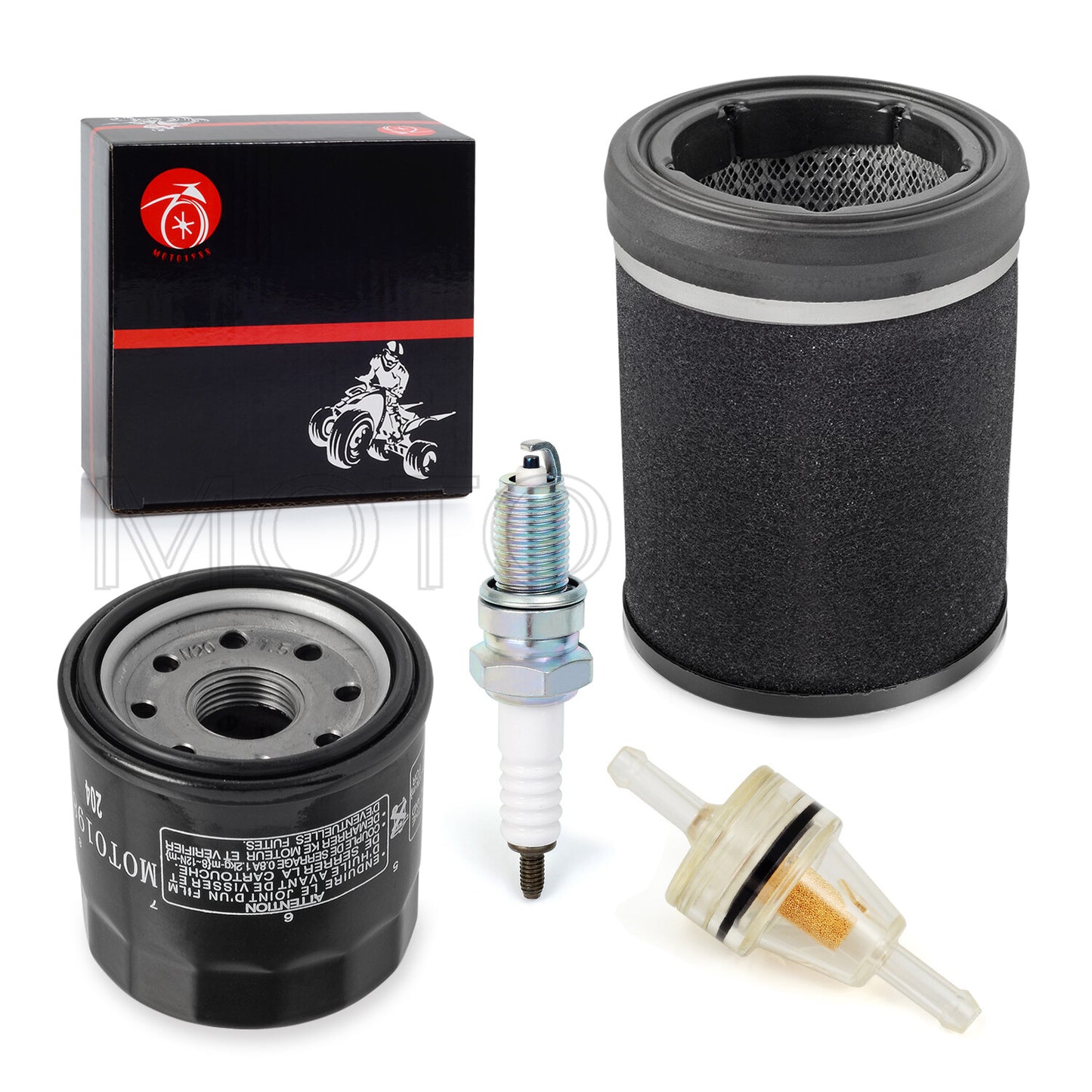 Air Filter, Oil Filter, Spark Plug Set for Kawasaki Prairie 360 (2003–2013)