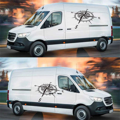Black PVC Sticker Decal 90x60cm for Car Truck Camper RV Van