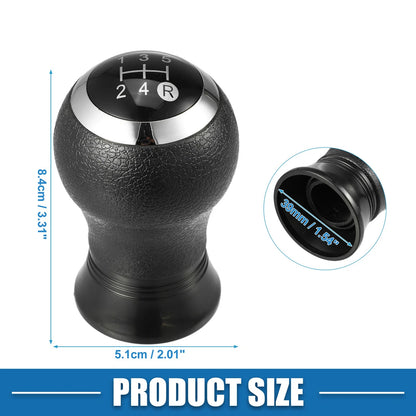 5 Speed Manual Transmission Shift Knob for Toyota Yaris (2005–2010) Black Plastic