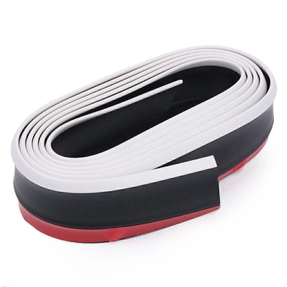 2.5M White Lower Lip Protector Strip Bumper Guard for Car (No Year Specified)