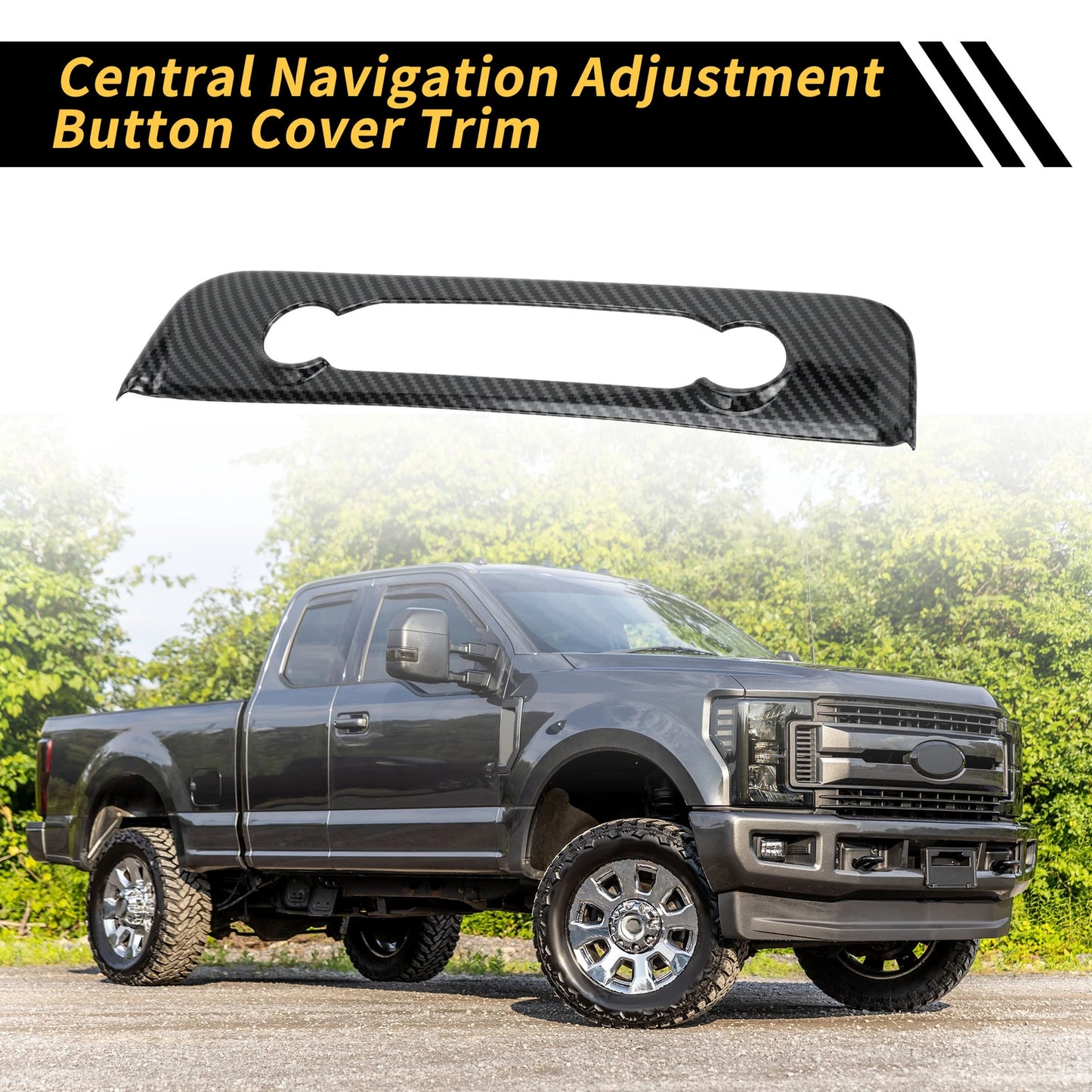 Carbon Fiber Pattern Navigation Adjustment Button Panel for Ford Maverick (2022–2024)