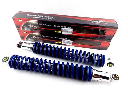 400mm Blue/Chrome JBS Rear Shock Absorbers for Suzuki RM400