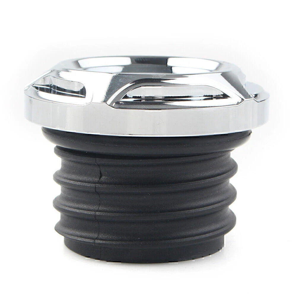 CNC Cut Chrome Gas Cap for Harley Dyna Softail