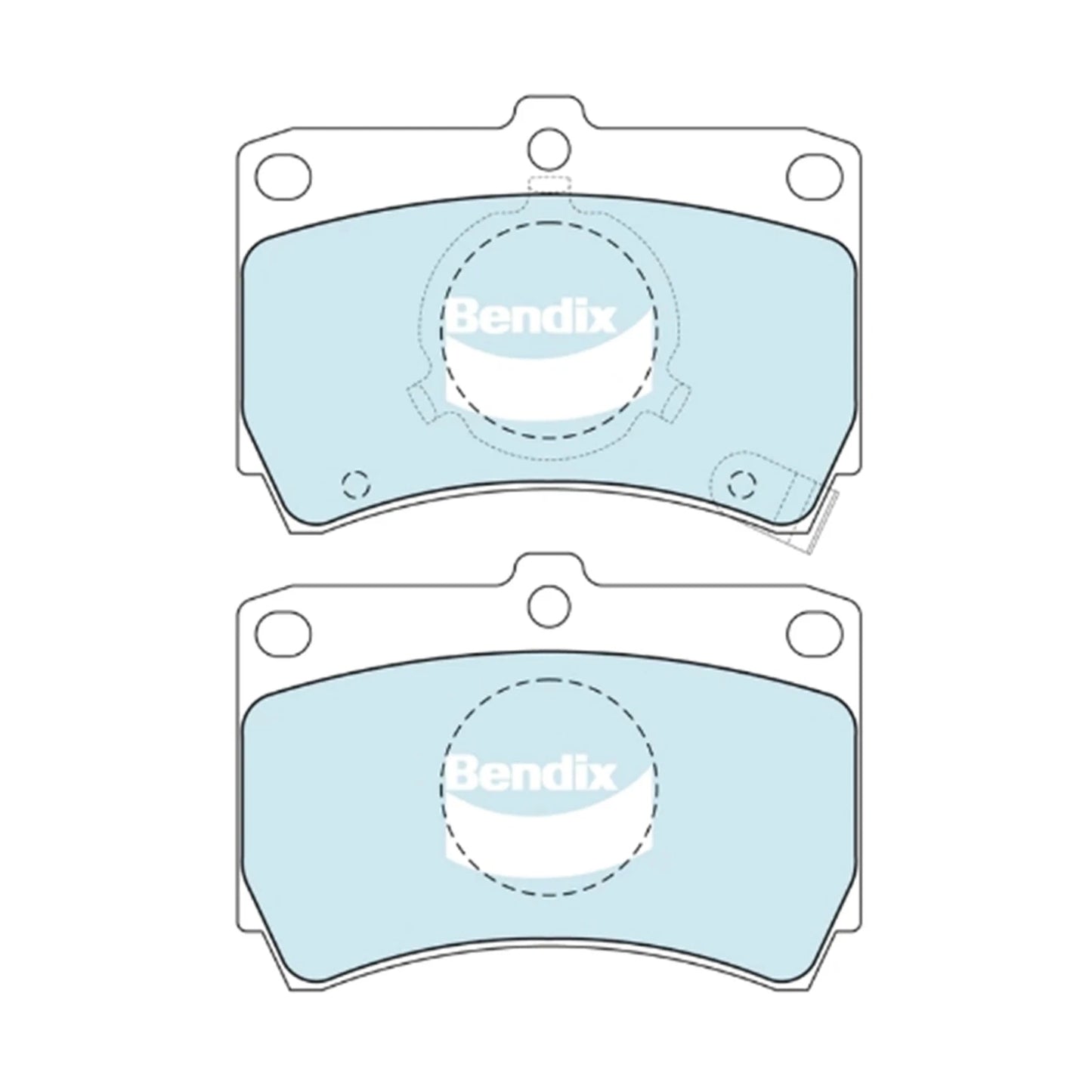 Set of 4 Bendix Front Disc Brake Pads for Mazda 323 (1985–1989)
