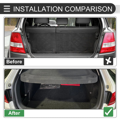 Parcel Shelf Boot Load Cover for Volkswagen Polo (2011–2018) Black