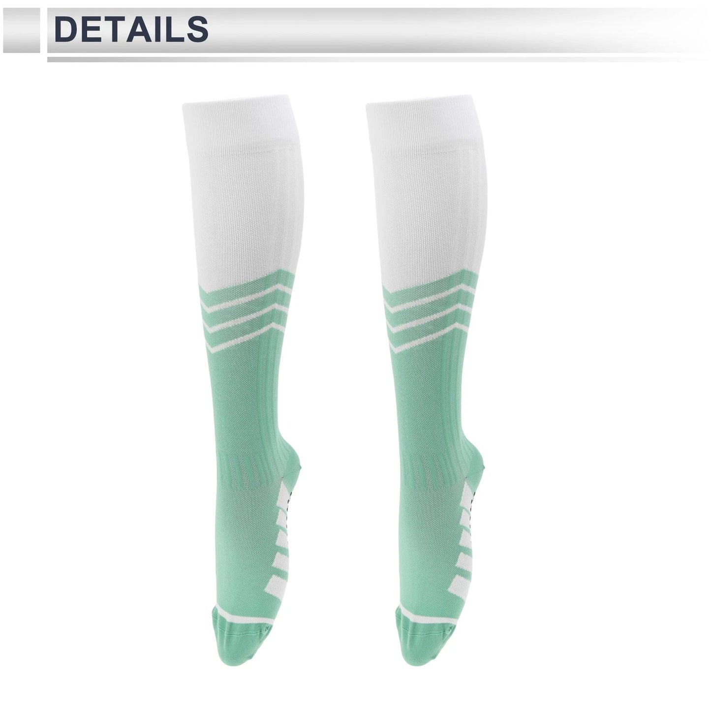 Cycling Socks Quick-Drying One Size High Green Stripes