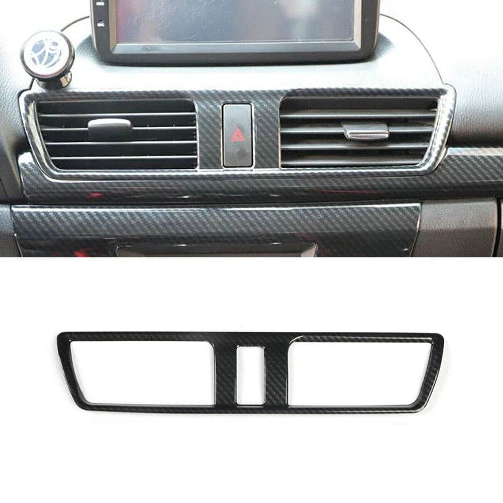 Air Outlet Vent Trim Cover Anti-corrosion Black Carbon Fiber for Accessories
