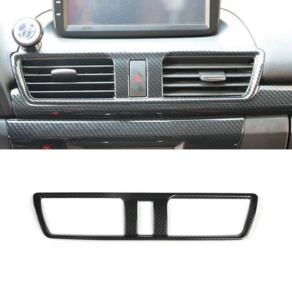Air Outlet Vent Trim Cover Anti-corrosion Black Carbon Fiber for Accessories