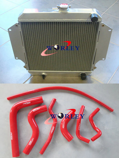 Aluminum Radiator with Blue Hoses for Suzuki Sierra (1981–1996)