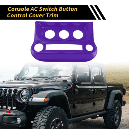 AC Switch Button Control Cover Trim for Jeep Wrangler JK JKU (2007–2018) - Purple