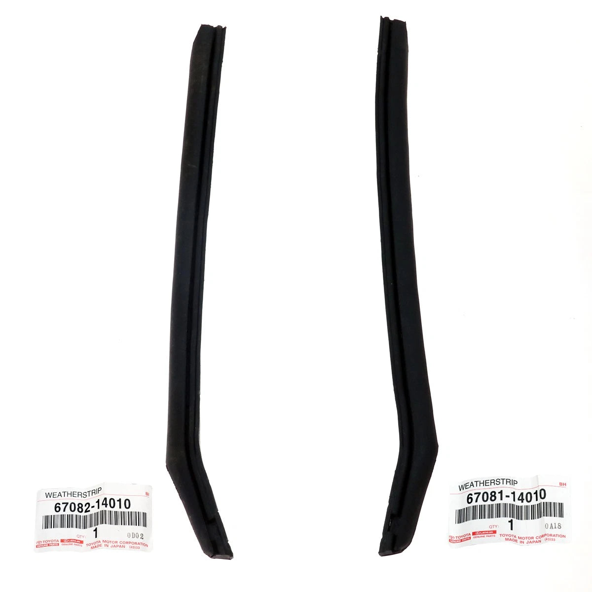 Set of 2 Weatherstrips for Toyota Celica TA22 TA23 RA21 (1971–1977)