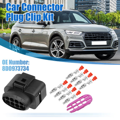 Set of 1 No.8D0973734 8 Way Pin Sealed Female Connector Adapter for VW Audi