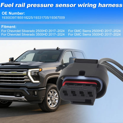 Fuel Rail Pressure Sensor Connector for Chevrolet Silverado 2500HD (2007–2019) No.19300397