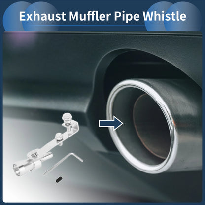 Turbo Sound Exhaust Muffler Pipe Whistle Tailpipe for Universal Fit (1 Set)