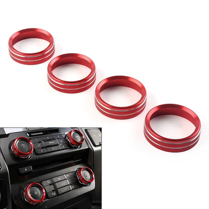 Air Conditioner Switch Knob Trim for Ford F150 XLT (2015–2020) Red