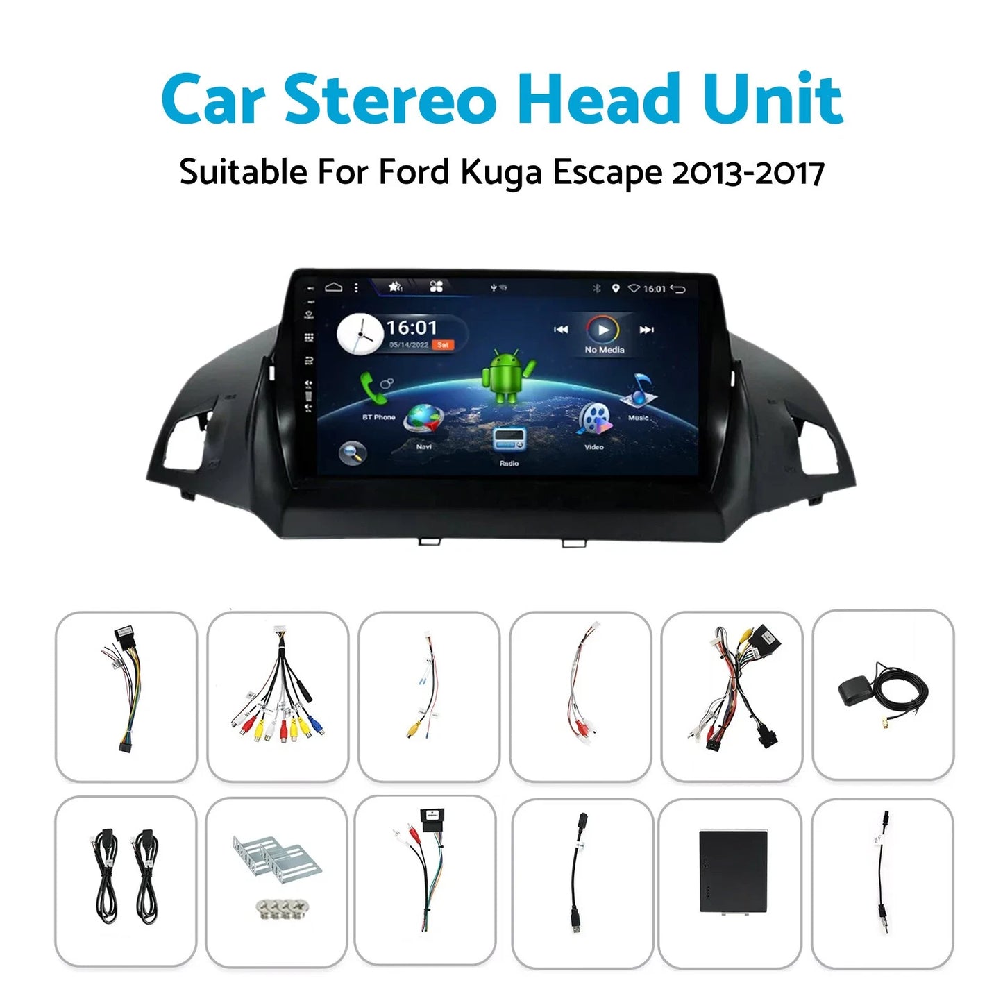 32G CarPlay Stereo Head Unit for Ford Kuga Escape (2013-2017)