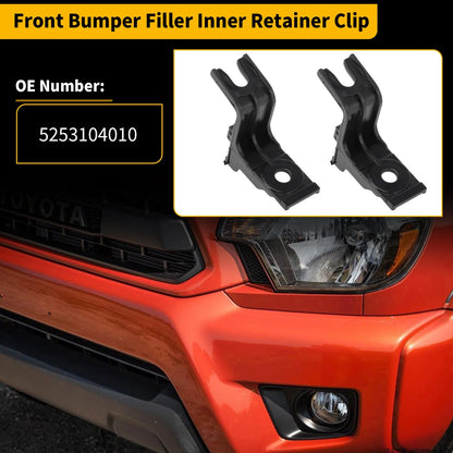 Set of 2 Front Bumper Filler Clip Brackets for Toyota Tacoma (2012–2015) No. 52531-04010