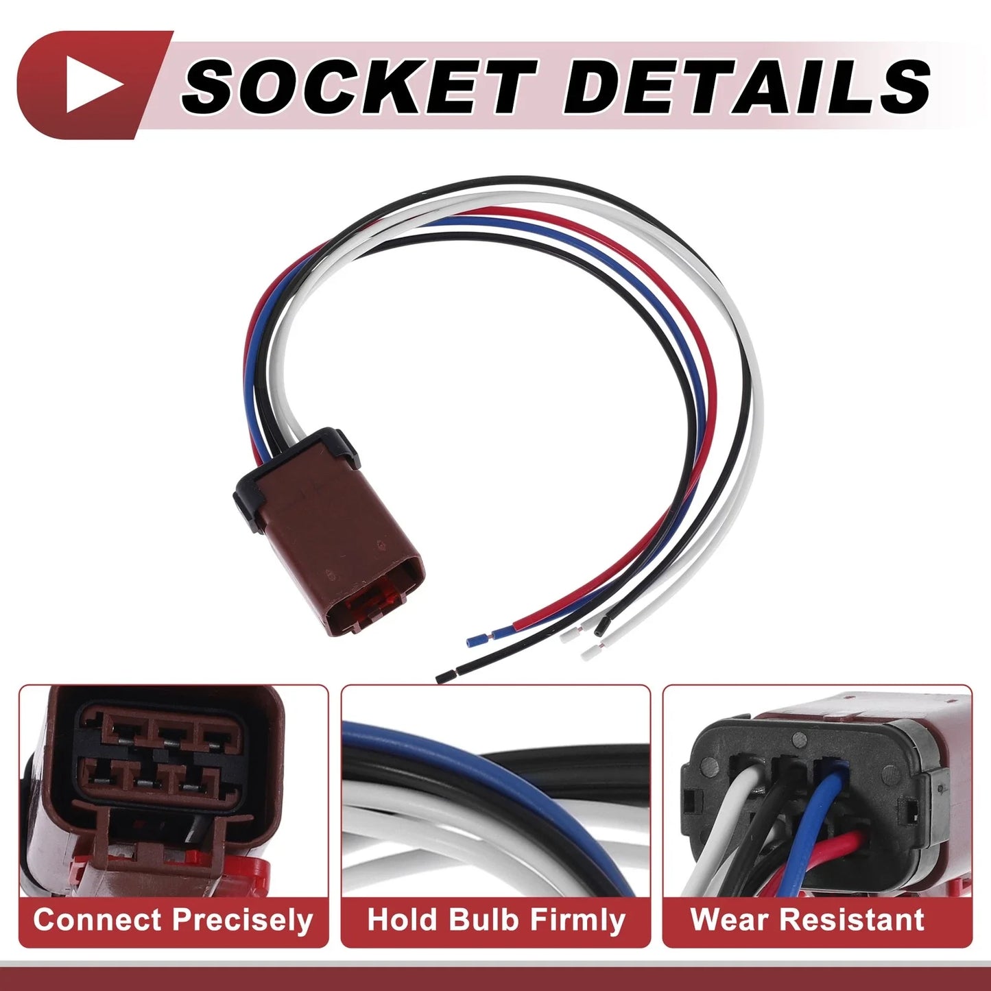 Tail Light Socket Wiring for Dodge Ram 2500 (2003-2006) 2 x Bulb Pigtails