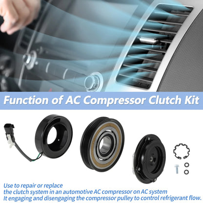 AC Compressor Clutch Kit for Ford Focus (2014–2018) 2.0L L4 6SBH14C/7SEU17C