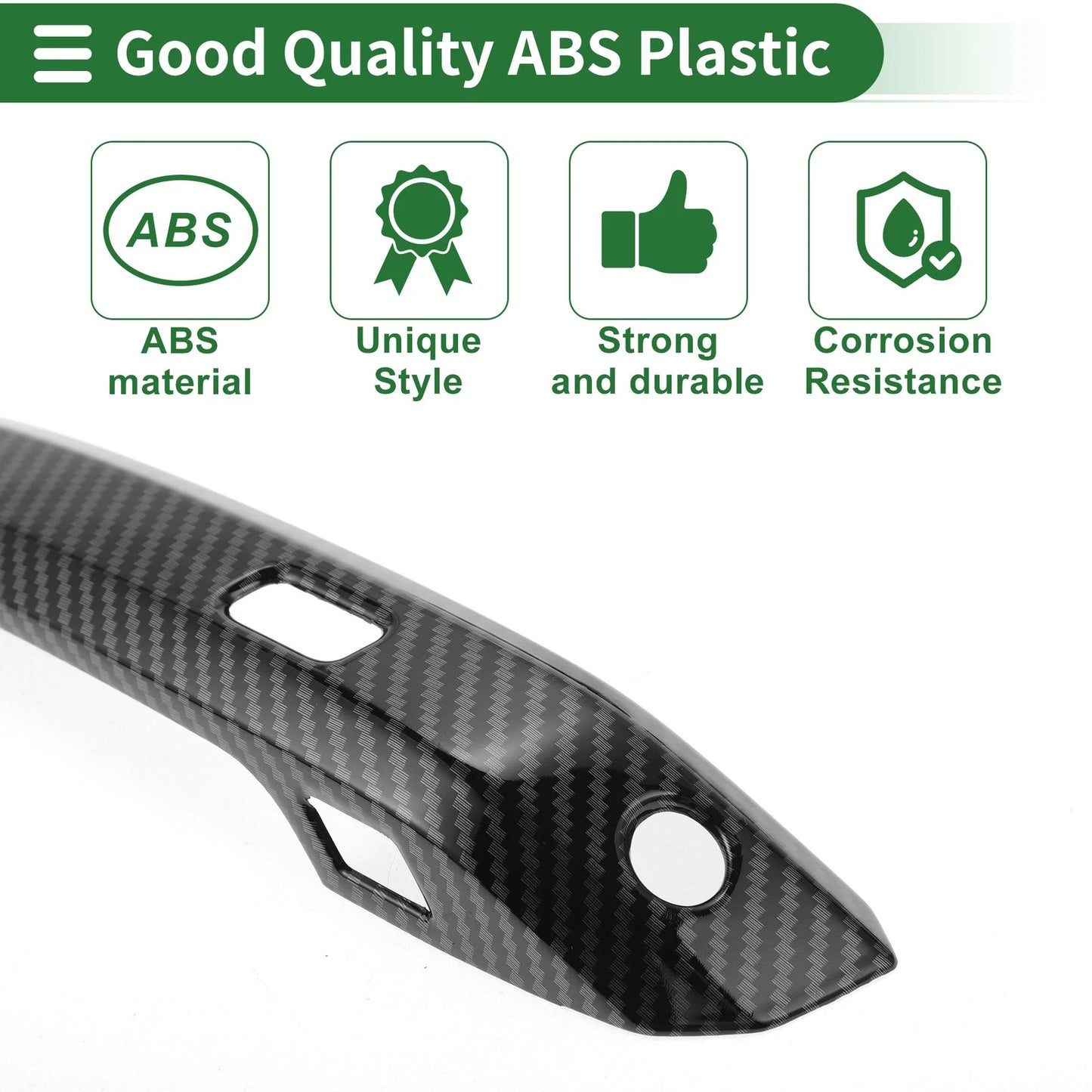 Car Door Handle Cover Trim for Audi A4L (2017–2021) Carbon Fiber Black