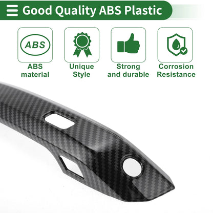 Car Door Handle Cover Trim for Audi A4L (2017–2021) Carbon Fiber Black