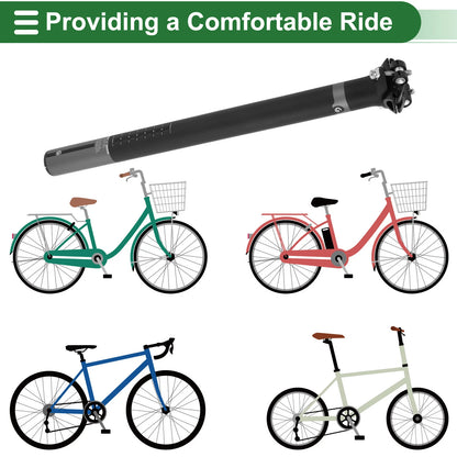 Bike Seat Post 31.6mm x 400mm for Universal Fit (Shock Absorbing)