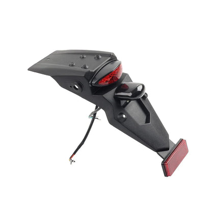 Rear License Plate Bracket for Motorcycle Universal Black Reflector Taillight