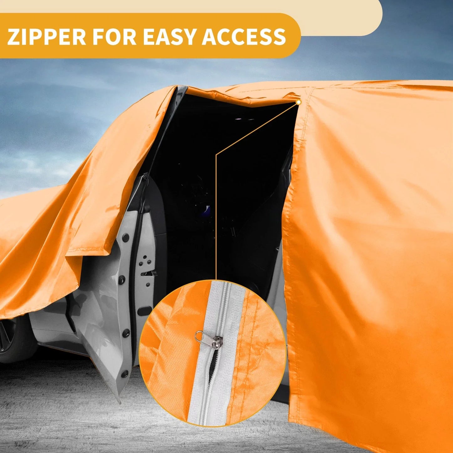 Waterproof All Weather Car Cover for Lexus GX (2010-2023) - Orange 210D-PU
