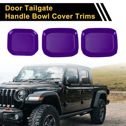 Exterior Door Handle Bowl Cover Trims for Jeep Gladiator JT (2020–2024) Purple
