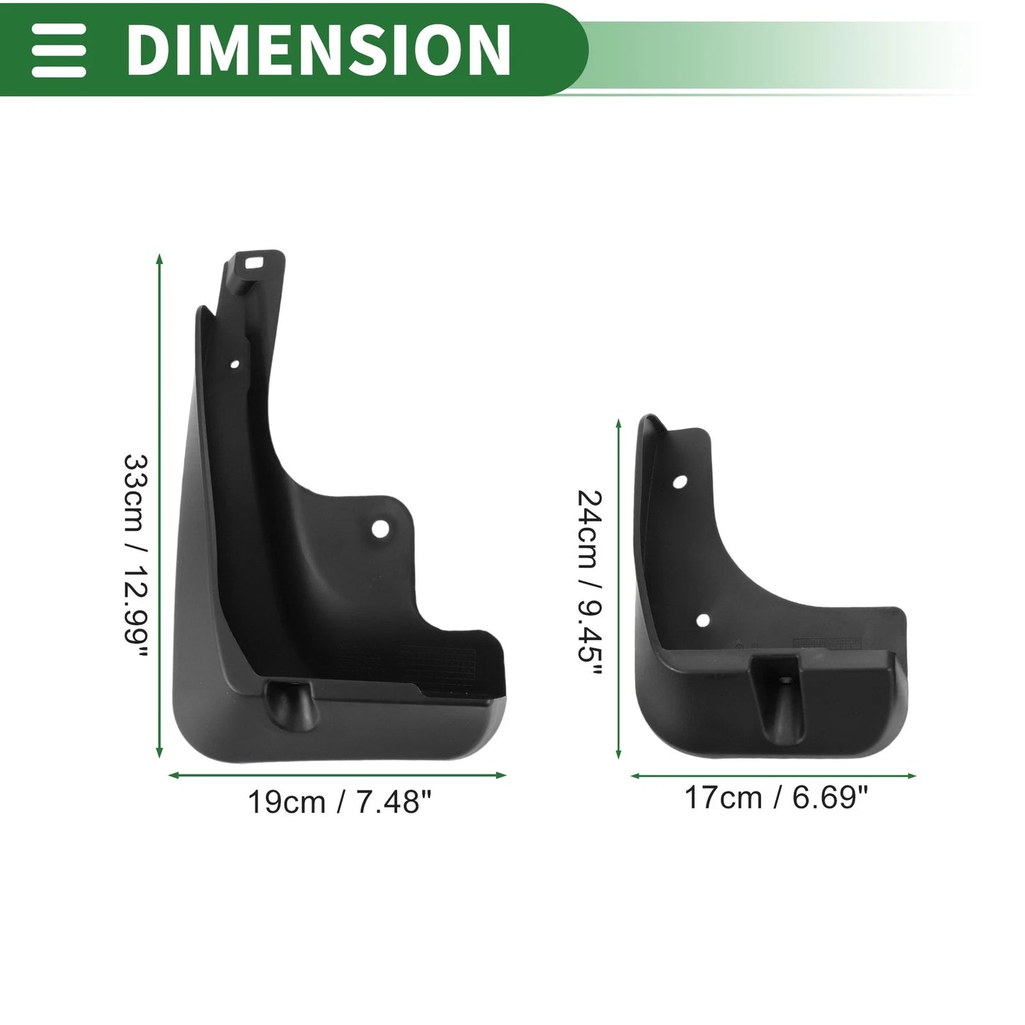 Set of 4 Mud Flaps Splash Guards for Lexus ES (2018–2023)