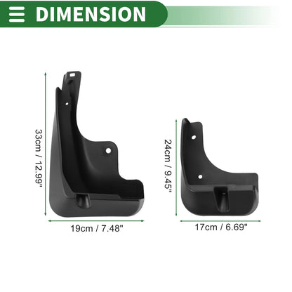 Set of 4 Mud Flaps Splash Guards for Lexus ES (2018–2023)