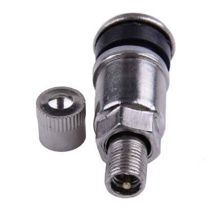 4 x Bolt-in Tubeless Wheel Tyre Valves with Dust Caps for Car & Truck