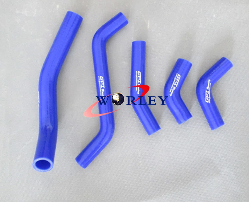 Blue Silicone Radiator Hose for Kawasaki KXF450 (2006–2008)
