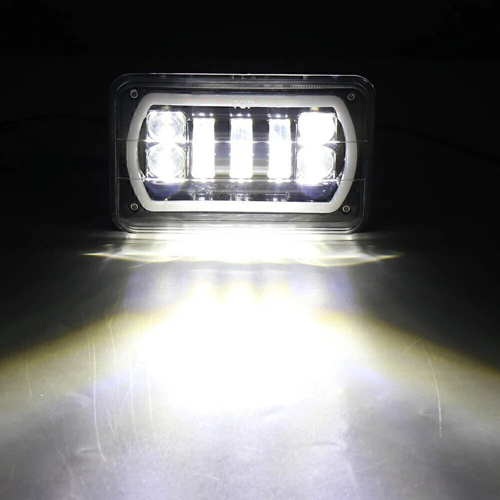 4x6" H4 RGB Headlights for Ford Chevrolet Silverado