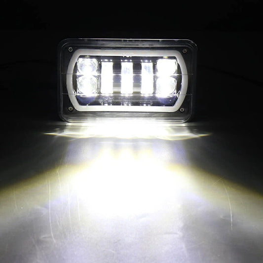 4x6" H4 RGB Headlights for Ford Chevrolet Silverado