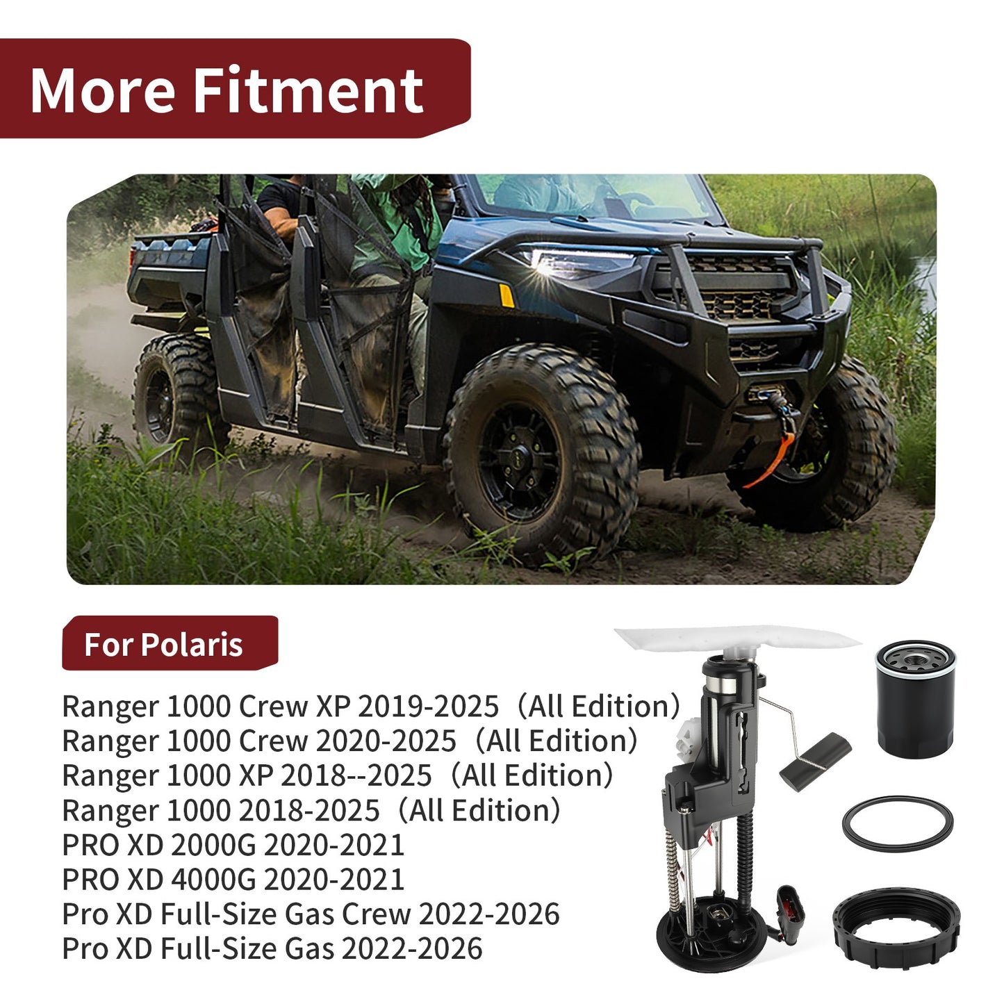 Fuel Pump Assembly for Polaris Ranger 1000 / XP 1000 / Crew 1000 (2018–2025)