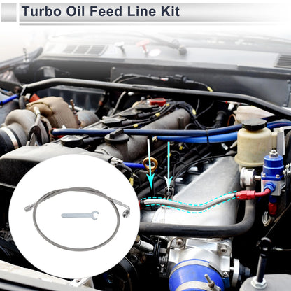 AN-3 Turbo Oil Feed Line Kit for Universal Applications (2.66ft)