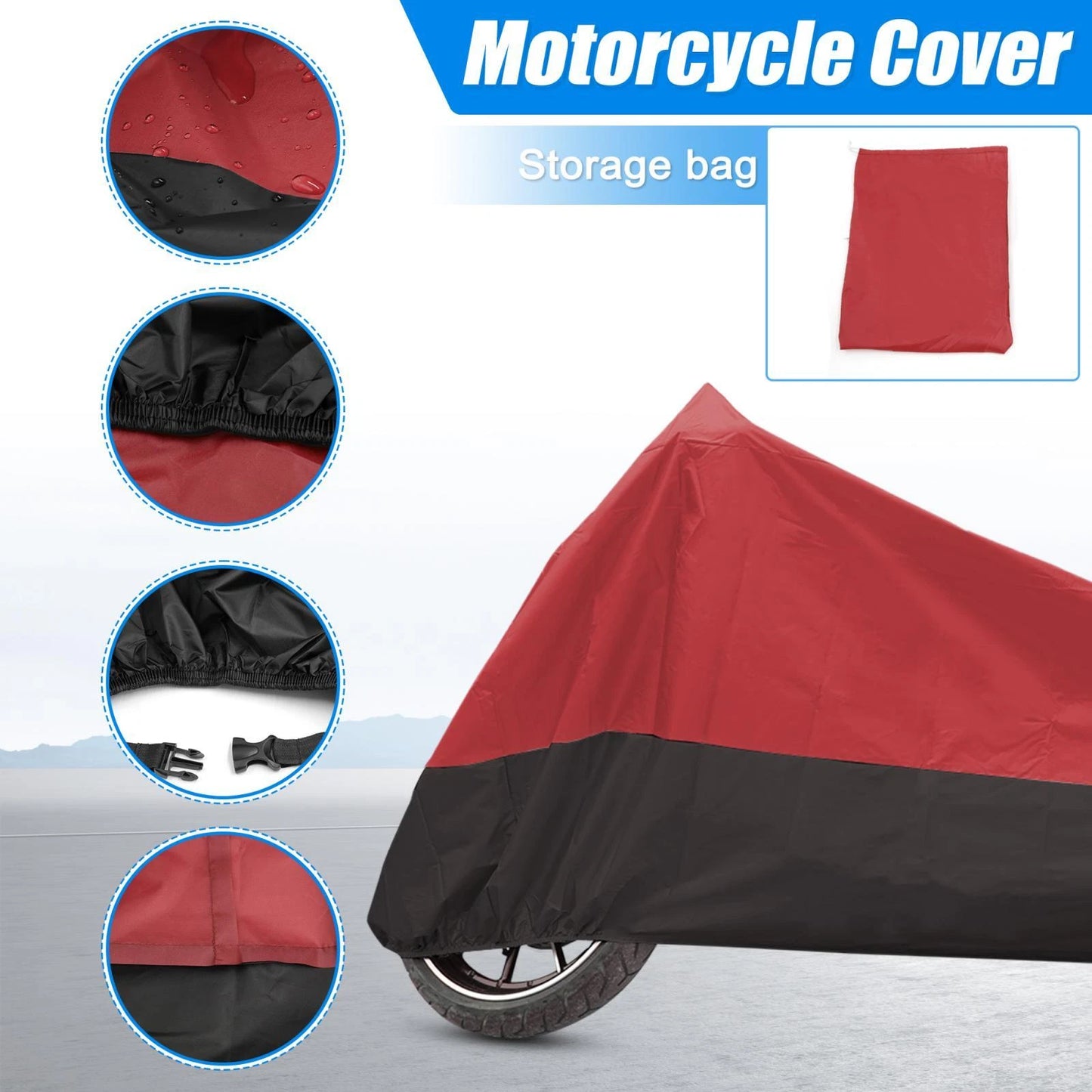 XL Waterproof Motorcycle Cover for Harley Sportster 1200 883 Dyna FXD