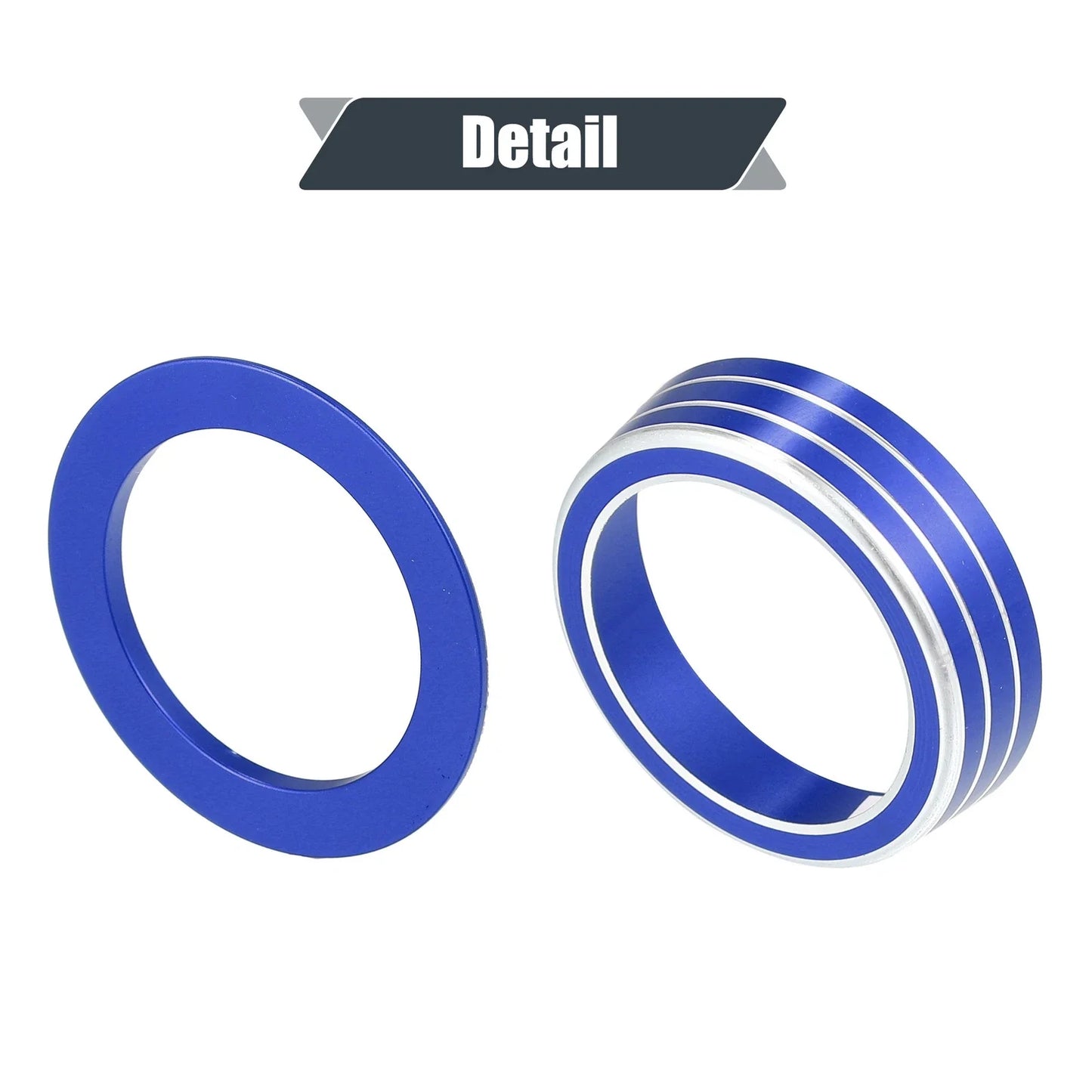 3 x Blue AC Knob Covers & Engine Start Button Cover for Honda Civic (2016-2021)